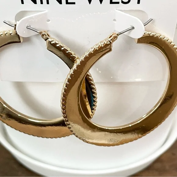 Hoops New! Nine West earrings - Picture 3 of 7